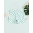 thumbnail image 5 of vera natura Toddler Boys Swim Trunks Tree/Checkerboard/Dinosaur Print Elastic Waist Shorts Baby Beach Board Shorts, 5 of 8