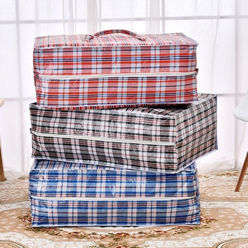 Practical Home Laundry Quilt Plastic Bag Zippered Reusable Large Strong Storage Bags Durable 4