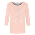 thumbnail image 5 of Daisyyozoid Nouvelles Arrivées Hauts pour Femmes Joyeuses Pâques Col Rond Manches Longues, 5 of 5