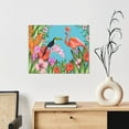 thumbnail image 6 of Susaid Tropical Jungle Flamingo Pattern Canvas Wall Decor Poster Framed Artwork Decoration for Bedroom Home Office Ready to Hang,Horizontal, 6 of 6