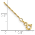 thumbnail image 3 of Solid 14K Yellow Gold 0.9mm Box with Spring Ring Lock Anklet - 10", 3 of 5