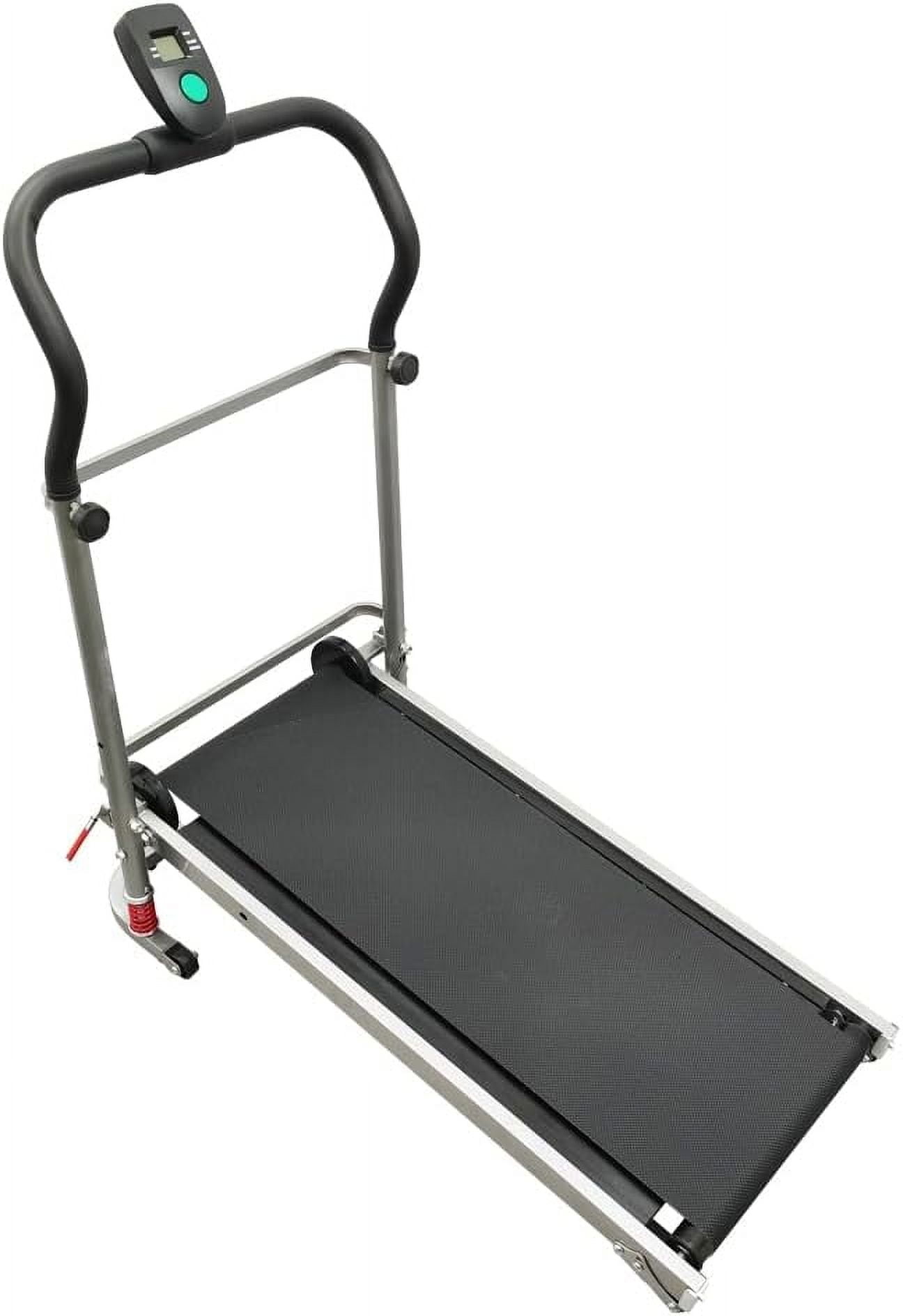 Portable Shock Absorption Walking Folding Treadmill Fitness Non-Electric Running Exercise Machine with Digital LCD Display for Home