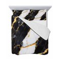 thumbnail image 7 of Black Marble Full Size Down Alternative Comforter, Lightweight Comforter Quilt Bedding Set with Pillow Shams Luxury Gold White Abstract Cracks Artwork All Seasons Bed Comforter Duvet Insert 78"x90", 7 of 7