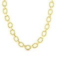 thumbnail image 1 of 14k Yellow Gold Oval Textured Link Chain Womens Necklace, 18", 1 of 1