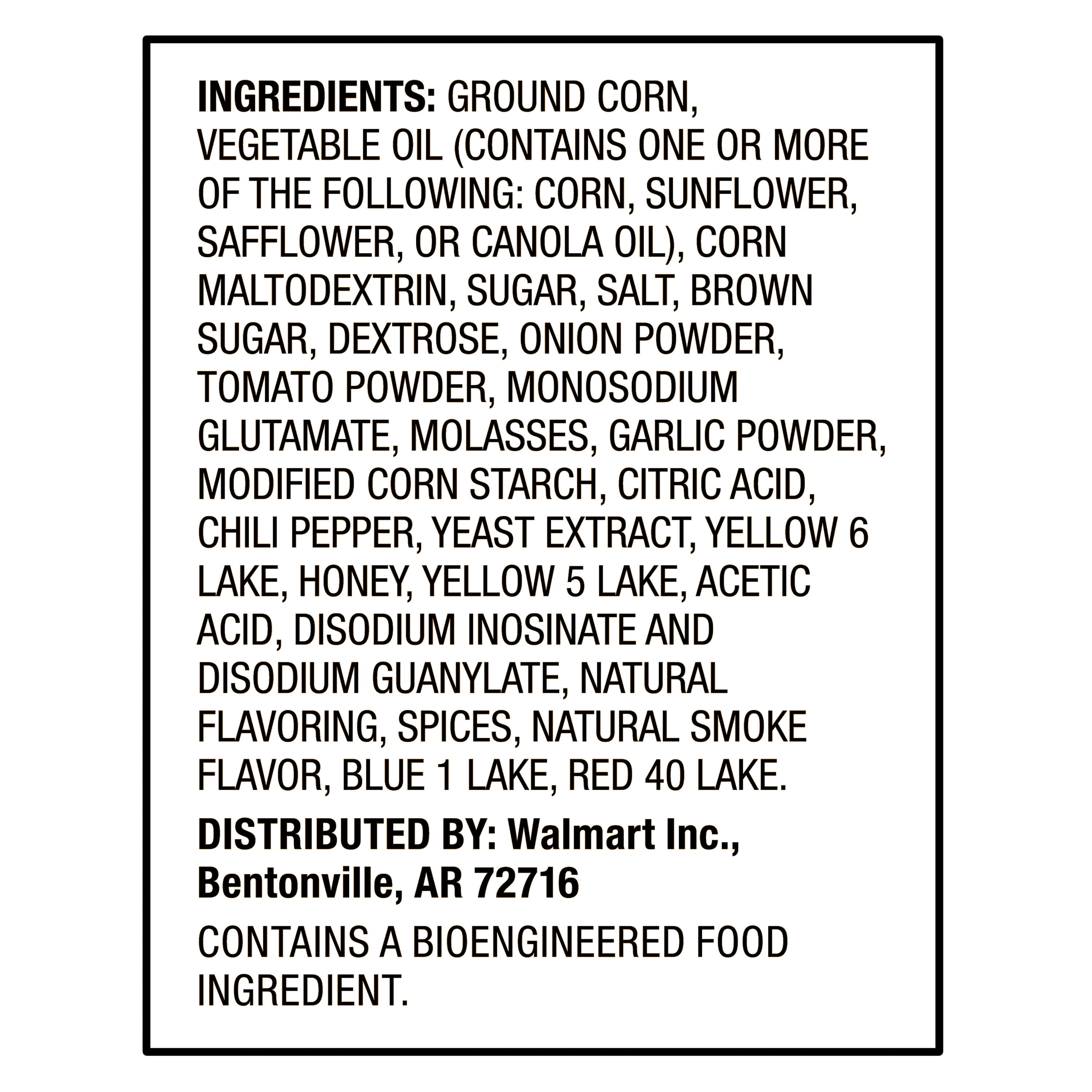 Great Value Honey BBQ Flavored Corn Chips, 9.25 oz