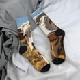 thumbnail image 5 of Rateoe Countryside Flower Cow for Women Casual Calf Socks - Cute Crew Socks - Thin Soft Above Ankle Socks Size 5-11, 5 of 6