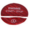 thumbnail image 2 of Cubierta Del Botón De Arranque Y Parada Del Motor, Resistente Al Desgaste, Embellecedor De Botón De Arranque, Protector De Fibra De Carbono, Fácil Instalación Para Automóviles ANGGREK Rojo, 2 of 8