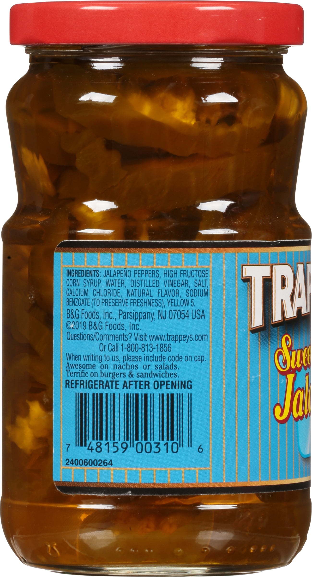 (5 pack) Trappey's Sweet N' Hot Jalapeño Slices, 12 fl oz