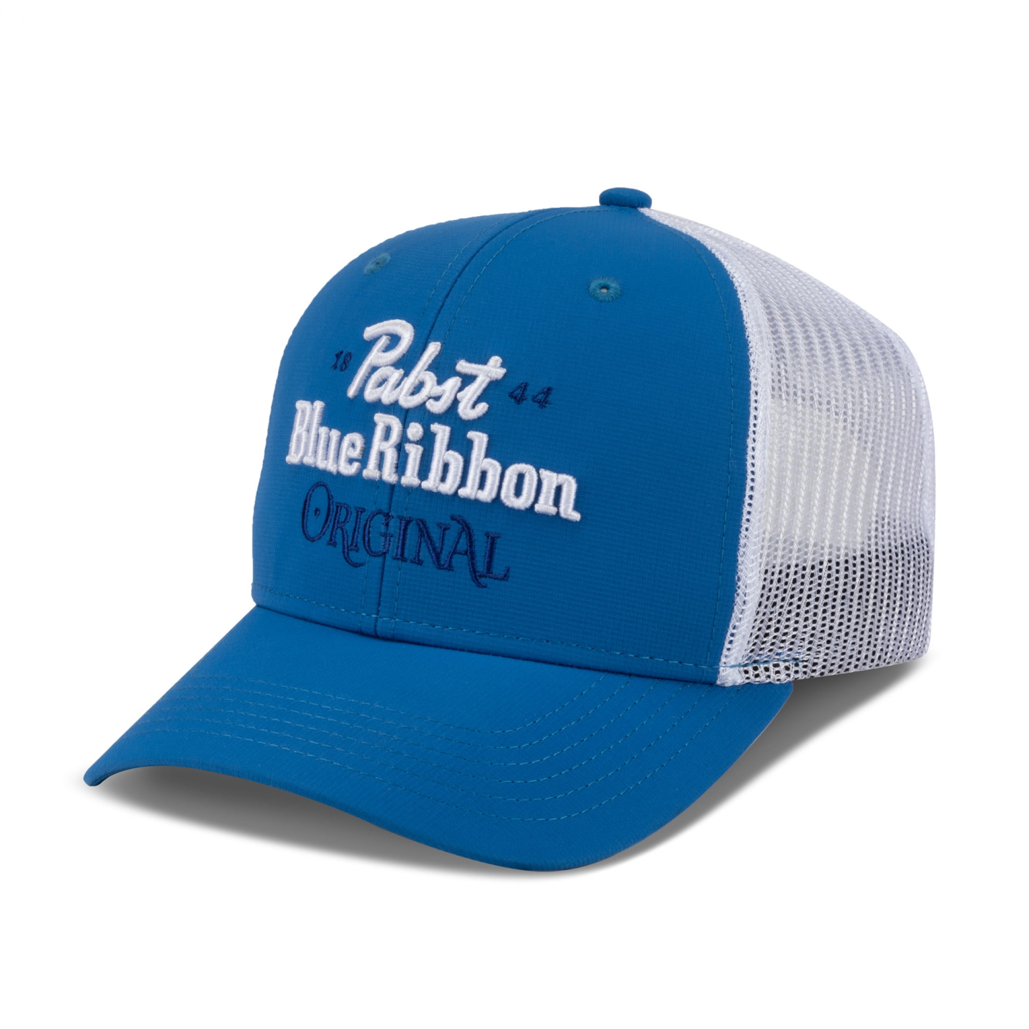Cappello Camionista Pabst Blue Ribbon - Stile Retrò Invecchiato, Marrone Con Nastro Blu