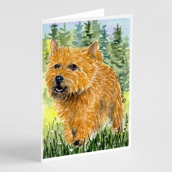 Norwich Terrier Greeting Cards and Envelopes Pack of 8