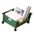 thumbnail image 3 of Boîte de Rangement en Plastique pour Livres, Design à Roulettes, Bacs d'Organisation pour Classe, Jaune, Vert Foncé, Vert Clair, Blanc, 3 of 8