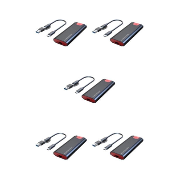 Sidaley M.2 NVMe SSD Recinto Aluminio USB3.1 HDD Box Portátil Ligero USB3.2 USB-C Disco duro móvil Negro 2 1 Cable Type2 NO2