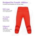 thumbnail image 4 of Exxact Sports Women’s Softball Pants with Zipper Fly, Elastic Bottom and Mesh Panels, Fastpitch Softball Pants for Women (Red, Adult X-Large), 4 of 7