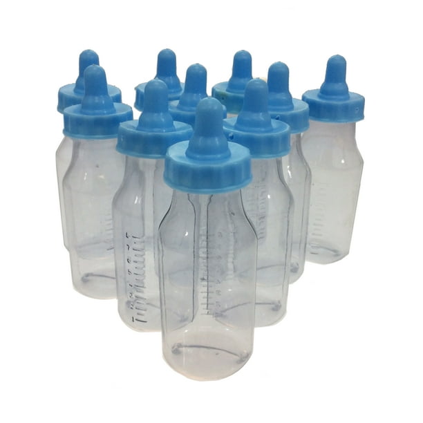 12 Candy Fillable Plastic Bottles Baby Shower Favors 4.5 Inches Tall