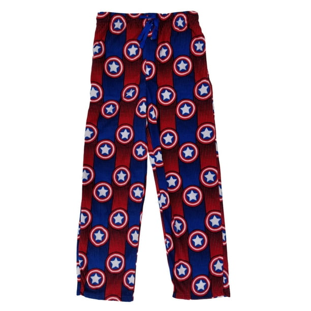 Marvel Marvel Mens Captain America Fleece Sleep Pants Pajama Bottoms Walmart Com Walmart Com