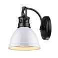 thumbnail image 2 of Golden Lighting 3602-BA1 BLK-WH Duncan 1 Light Bath Vanity with White Shade, Black, 2 of 3
