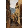 thumbnail image 3 of Carl Moll 10x14 Black Modern Framed Museum Art Print Titled - A Street in Ragusa (1887), 3 of 5