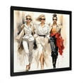 thumbnail image 2 of Designart "Runway Walk Fashion Figures on Display II" Fashion Framed Wall Art Decor - Glam White Fashion Woman Entryway Framed Wall Art, 2 of 6