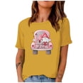 thumbnail image 2 of Meichang T-Shirts de la Saint-Valentin pour Femmes, T-Shirt Graphique Cœur d'Amour, Manches Courtes, Col Rond, Décontracté, Blouses, Joyeuse Saint-Valentin, 2 of 5