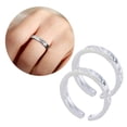 thumbnail image 2 of LICEWO 2Pcs Pattern Rings Versatile Sun Moon Rings Set Stackable Adornment, 2 of 16