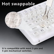 Tri-Mode Mechanical Keyboard with RGB, Hot-Swappable, Display, Translucent White