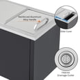 thumbnail image 3 of Drop in Ice Chest 27l x 18w x 21h Inch Stainless Steel Ice Cooler with Sliding Cover Drop in Ice Bin Included Drain-Pipe and Drain Plug for Cold Wine Beer, 3 of 7