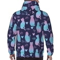 thumbnail image 7 of Daiia Silhouette Cats for Men's Fashion Hoodies & Sweatshirts with Kangaroo Pocket Hooded Sweatshirt Breathable & Moisture Wicking-3X-Large, 7 of 7
