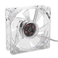thumbnail image 3 of Ventilador de refrigeración USB de 8 cm con luz colorida y transparente, 5 V, para CPU y PC., 3 of 13