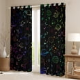 thumbnail image 2 of Manfei Mystic Astrology Kids Curtains Pack of 2 (42x84 Each), Outer Space Planet Curtains Blackout, Black Blue Cartoon Bedroom Curtains, Living Room Curtains Decor, 2 of 6