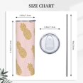 thumbnail image 5 of PAYOHTO gold pineapples on polka 20 Oz Stainless Steel Mug Tumblers Cup for Men Women Insulated Slim Thin Travel Tumbler, 5 of 7