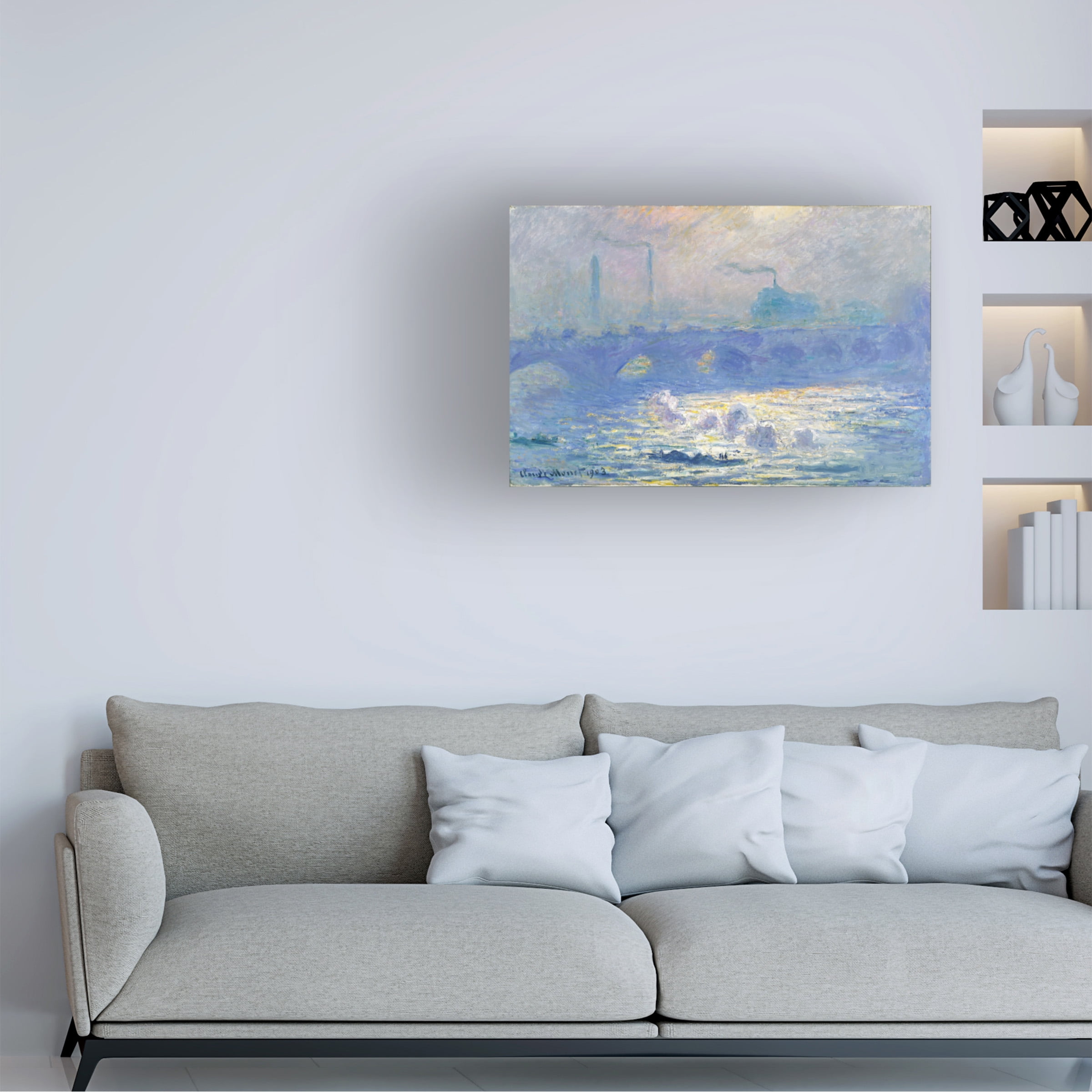 Monet 'Waterloo Bridge' Canvas Art
