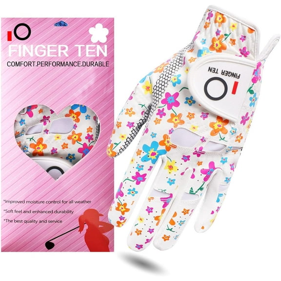 Ladies Golf Gloves Left Right Hand 1 Pack, Golf Glove for Women's Golfer Lh Rh All Weather Grip, Size Fit Small Medium Large XL