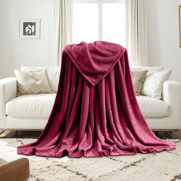 TOPRenddon Toddler Blanket - Lightweight Breathable Warm Cozy Soft Throw Blanket -30x40 Inches, Wine Red