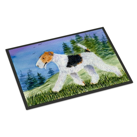 Carolines Treasures SS8599JMAT Fox Terrier Doormat 24x36 36"L x 24"W multicolor