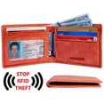 thumbnail image 2 of Men's RFID Blocking ID Window Multi-Card Travel Bifold Genuine Leather Pocket Wallet - in Gift Box, 2 of 7