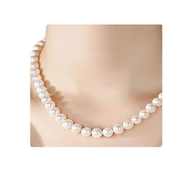 Collar Clásico GREG J.M. Con Broche y Asa de Plata .925 y Perla Cultivadas