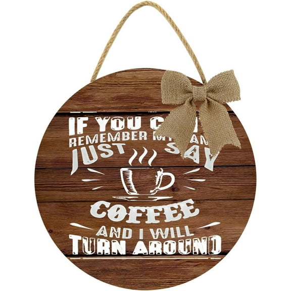 Eveokoki 12" Coffee Bar Wall Signs Decor, If You Can T Remember My Name Just Say Coffee Sign, Farmhouse Wood Coffee Signs Coffee Bar Decor for Coffee Station, Coffee Lover Gift
