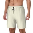 thumbnail image 5 of Mens Abstract Striped Red White Swimming Trunks with Compression Liner Beach Quick Dry Swim Shorts, 5 of 6