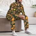 thumbnail image 7 of Cauagu Autumn Harvest Pumpkin Basket Print Men's Long-Sleeve Pajama Set,Soft Button-Front 2Pjs for Men Long Sleeve Men’s Sleepwear-X-Large, 7 of 7