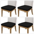 thumbnail image 2 of Easygdp Black Square Chair Cushion Cover Stretch Chair Seat Covers Removable Washable for Hotel, Bedroom, Office, 2 of 9