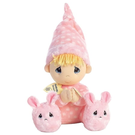 Aurora - Medium Pink Precious Moments - 8" Precious Prayer Girl - Adorable Stuffed Animal