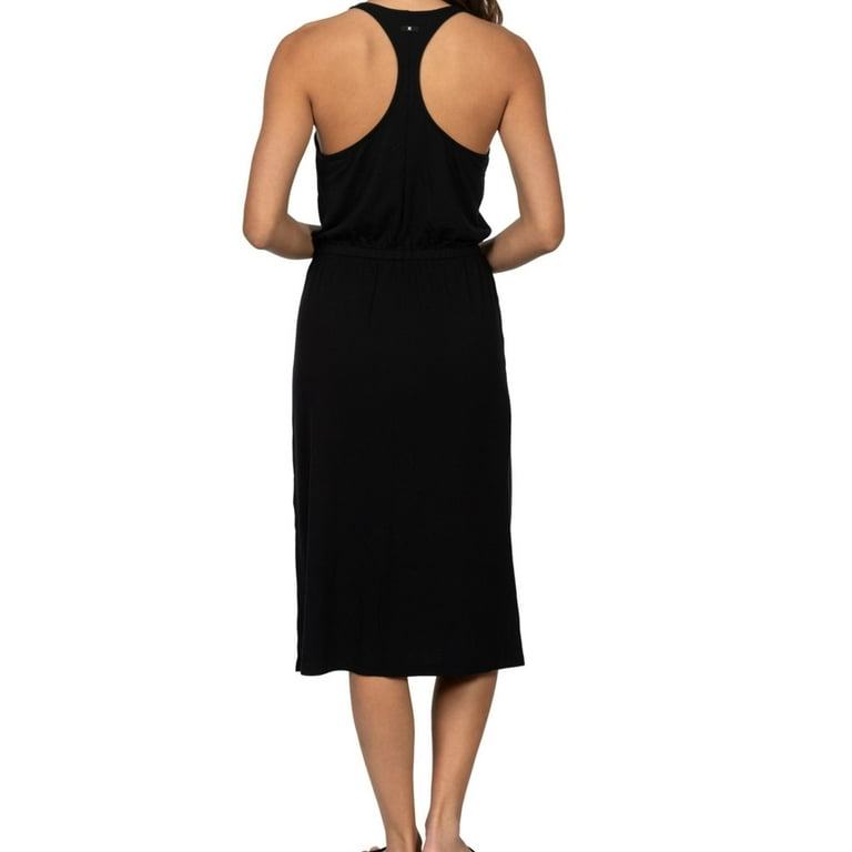 knee length dresses for ladies Paige Racer Back Midi Dress  Cotton Jersey Tank Dress