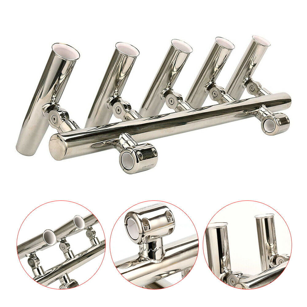 Details about   Fishing Rod Holder Rocket Launcher Highly Polished Stainless Steel 5 Tube 