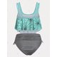thumbnail image 3 of Tankini de Superposición con Estampado de Telaraña con Volantes en Talla Extra Rosegal  Camisetas sin mangas de talla grande, 3 of 5