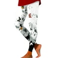 thumbnail image 1 of PEASKJP Women's Leggings Capri, Full Length, with Pockets, Ribbed, Tummy Control & Joggers, White L, 1 of 5