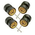 STARTIST 6x8x 1/64 Scale Wheels Simulation Model Car Wheels Tires for Diecast Car Model Gold B