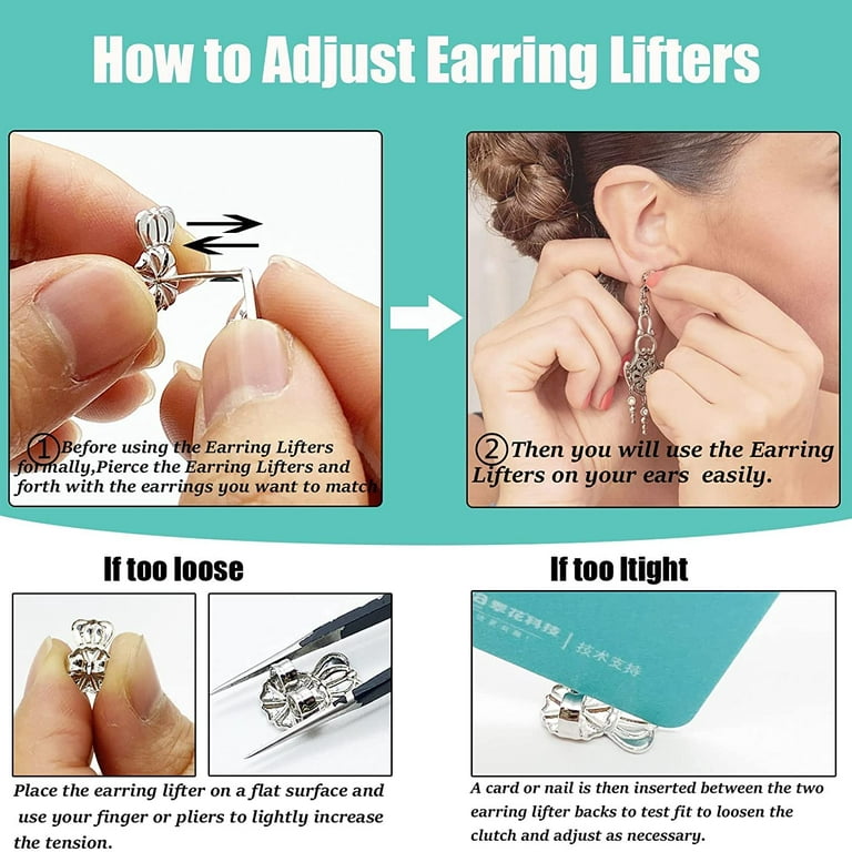 Earring Back Lifter Support, Earring Back Support Lifts