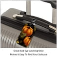 thumbnail image 3 of Square 2Pack PU Leather Thanksgiving Pumpkin Cruise Luggage Tag with Privacy Cover and Name ID Tag for Travel Handbags Backpacks Luggage Tags, 3 of 6