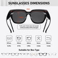 thumbnail image 3 of Gafas de Sol Polarizadas UV400 HAOLOTA para Usar Sobre Anteojos - Mujer y Hombre, 3 of 7