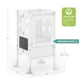 thumbnail image 6 of Guidecraft Classic Kitchen Helper Kids' Step Stool - White: Folding, Adjustable Kids Non-Slip Learning Toddler Tower with Safe Keepers, 6 of 7